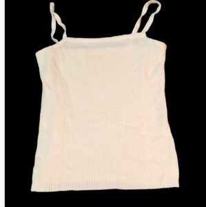 Vintage cream ribbed stretchy cami lg bundle only
